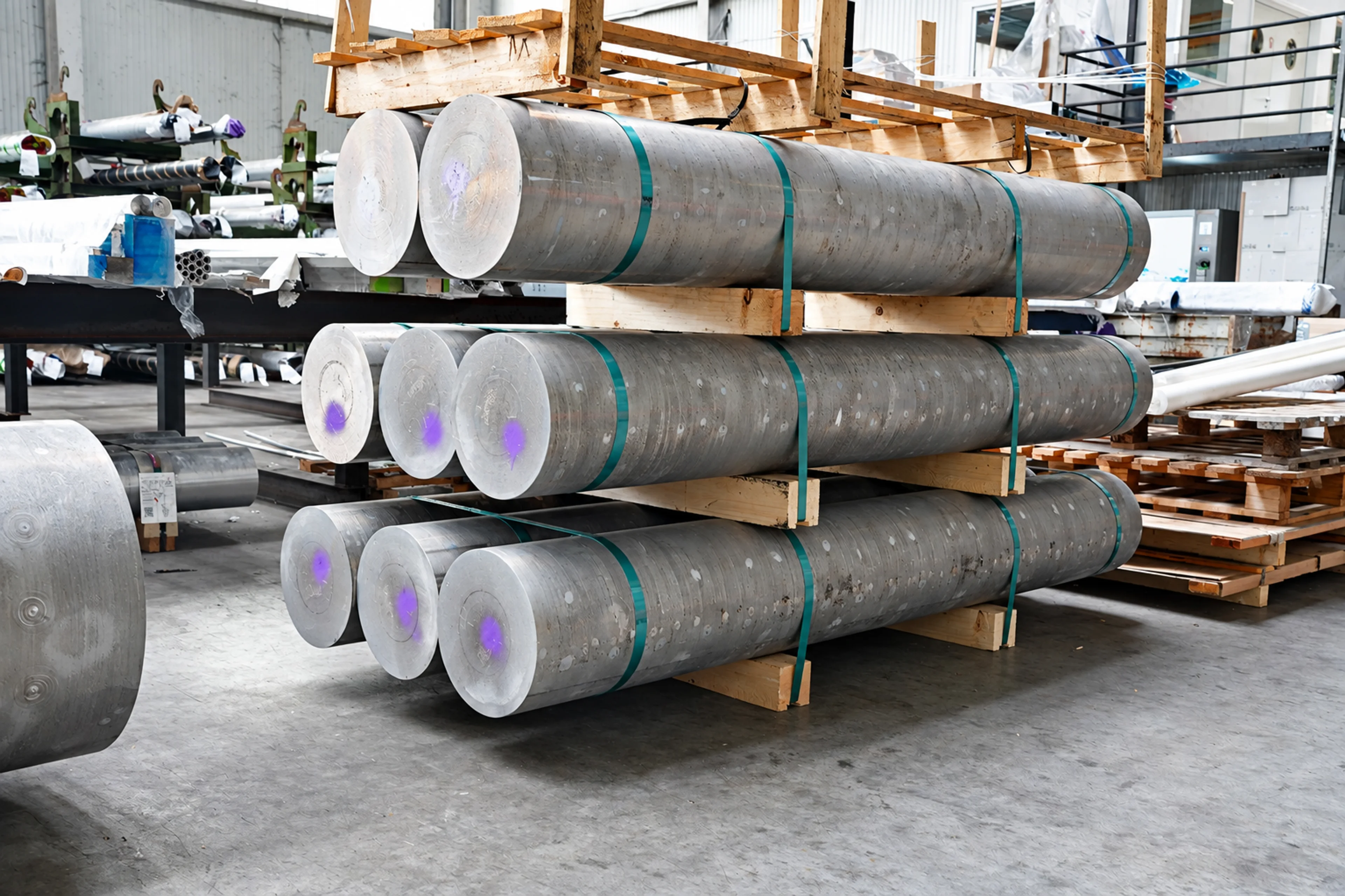 Aluminium-Gussbolzen EN AW-7075 T6 aus dem Sortiment von Weinmann Aach